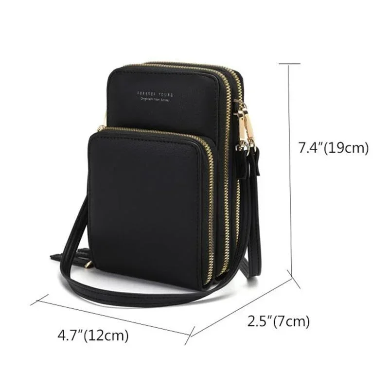 Crossbody Cellphone Purse Shoulder Bags Women Multi-functional Touch Screen Bag RFID Blocking Card Wallet Female Messenger Bag