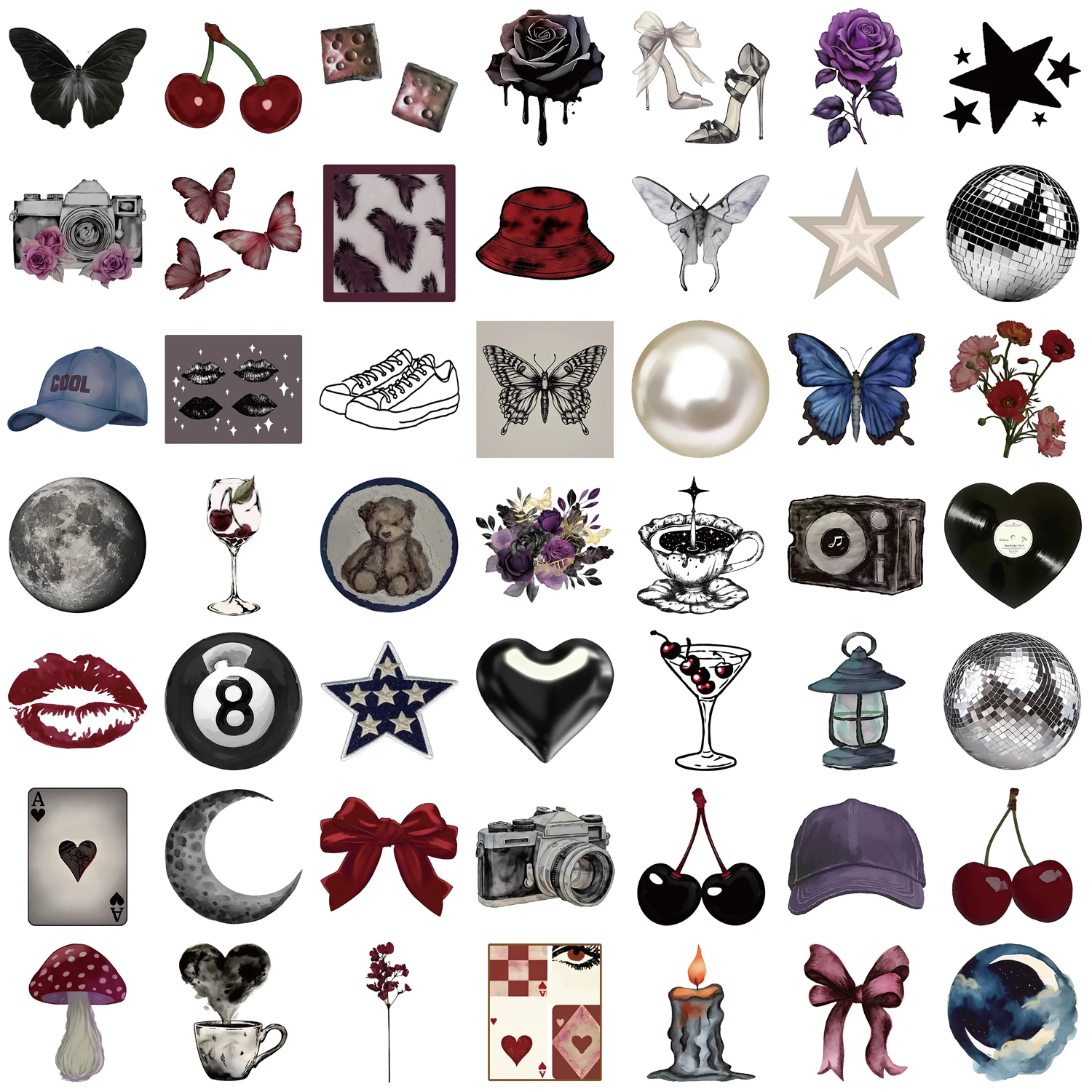 50pcs Pinterest Girl Stickers - Phone Cases Pinterest recension och pris