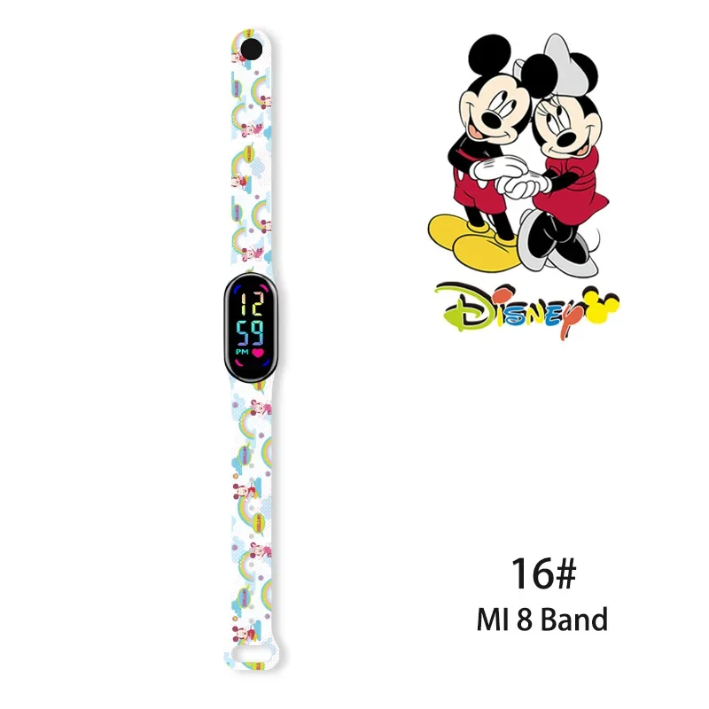 Disney-Correa de Mickey y Minnie para Mi Band 8, pulsera deportiva con estampado de dibujos animados, para Xiaomi Mi Band 8