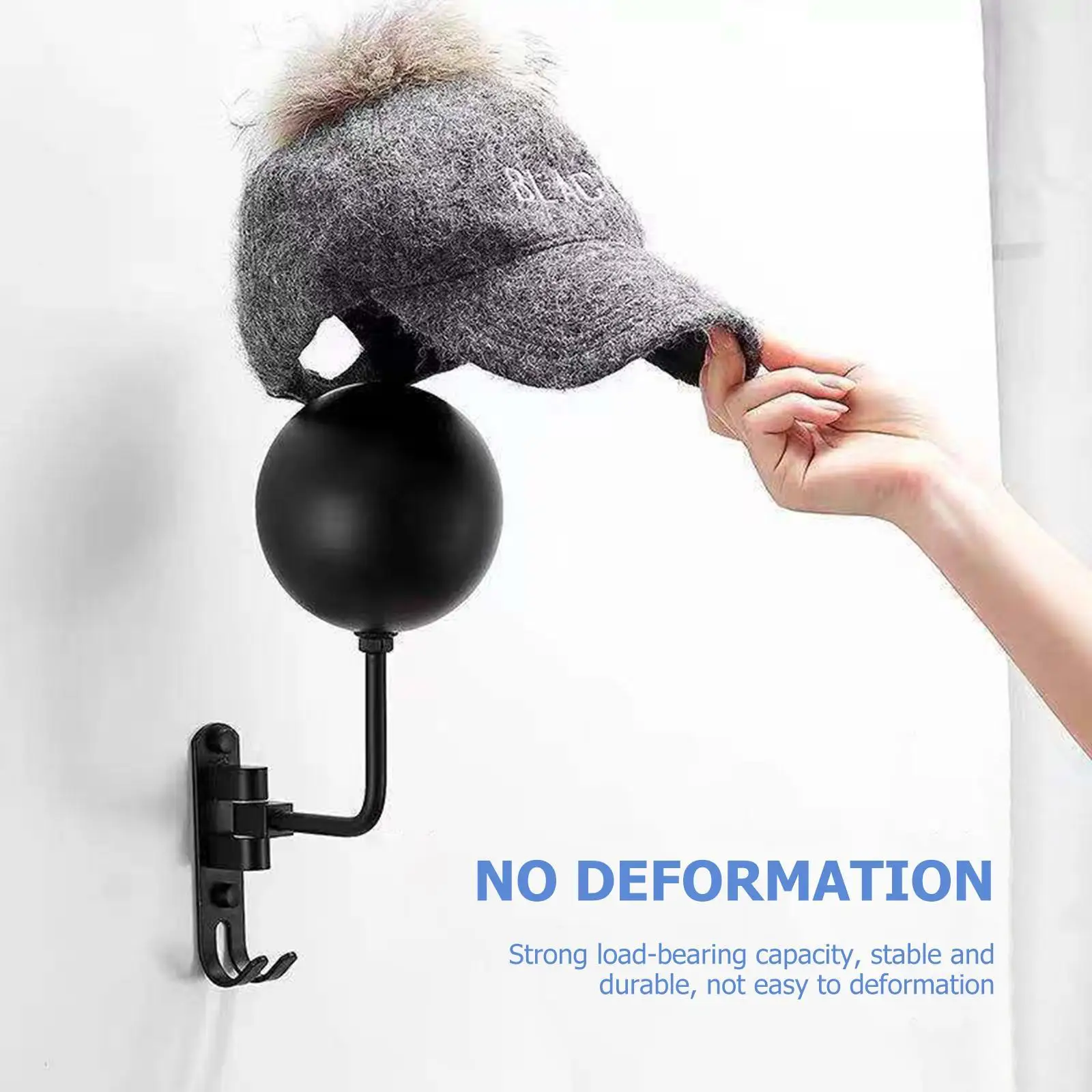 Motorcycle Helmet Rack 180 Degree Rotating Helmet Hanger Helmet Accessories Multifunctional Helmet Bracket Wall Mounted for Caps