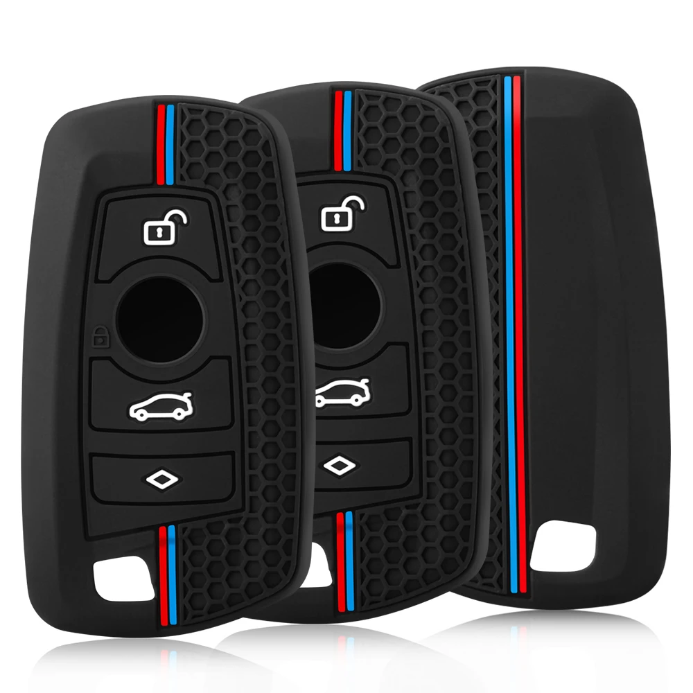 Para BMW 1 2 3 4 5 6 7 M Series X3 X4 F20 F22 F30 F31 F36 F10 F11 F07 F12 F01 funda de silicona para llave de coche cubierta Fob