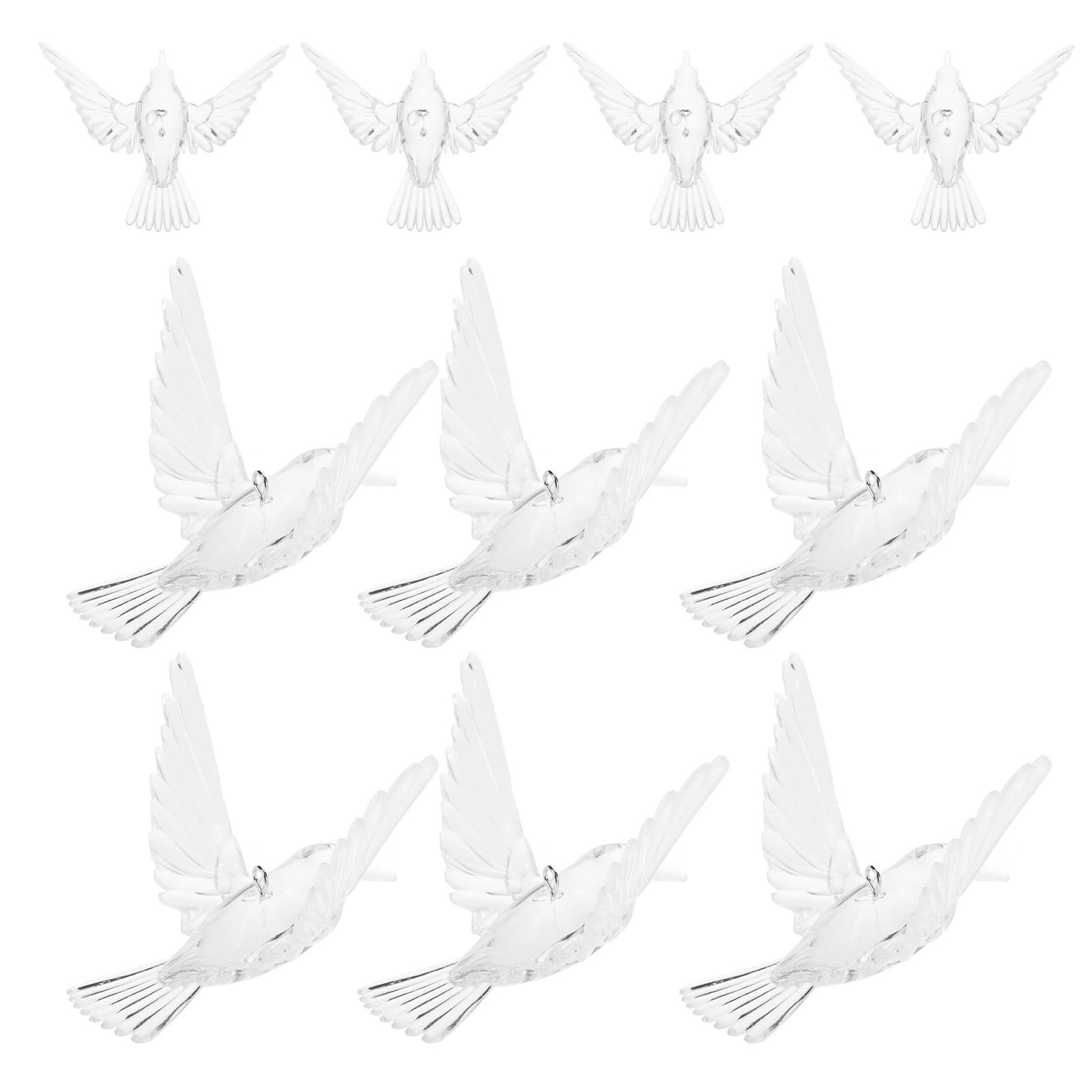 

20Pcs Hummingbird Ornament Transparent Bird Pendant for Wall Window Door Hanging Decor Home Lighting Fixture Accessory