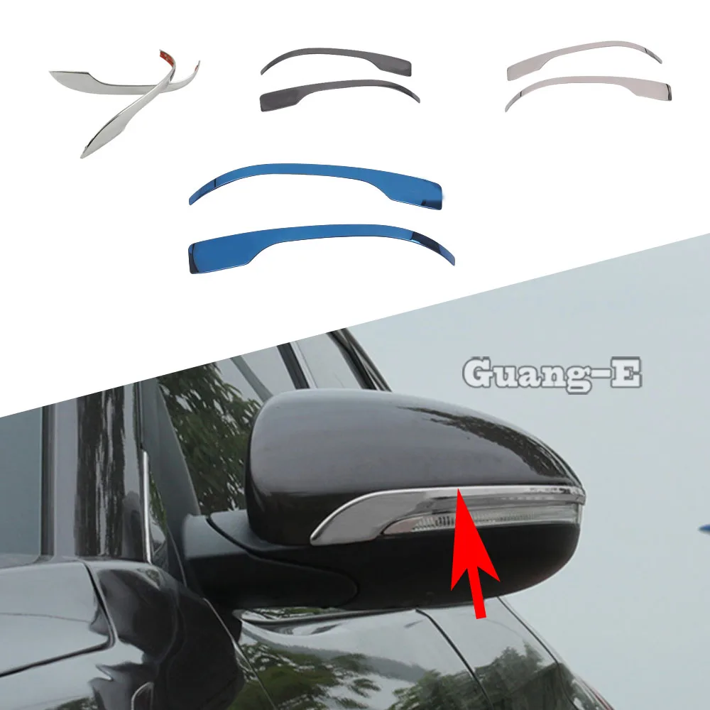 

Car Side Rear View Mirror Cover Strips Trim ABS Stainless Steel Eyebrow Sticker Accessories For Hyundai Tucson 2019 2020 2021