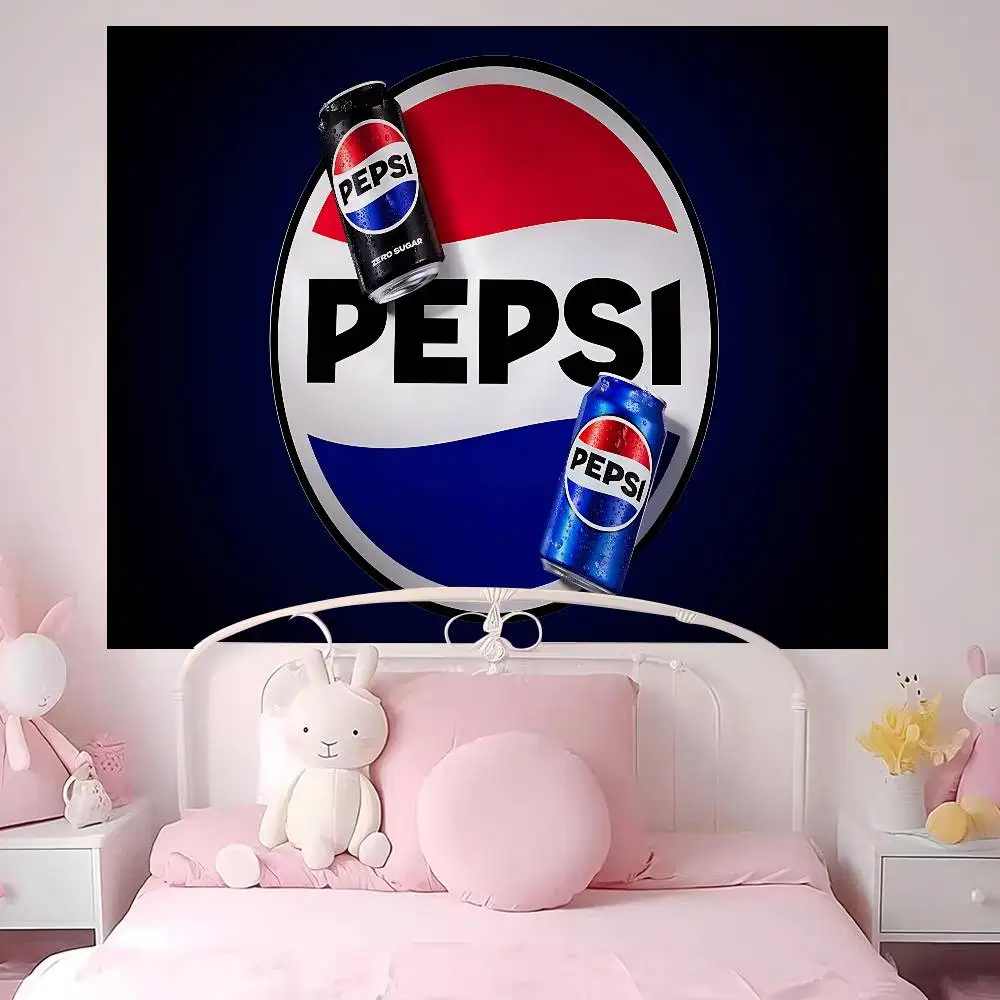 Soda Brand Art-P-Pepsis Cartoon Tapestry Art Science Fiction Room Home Decor Art Home Decor