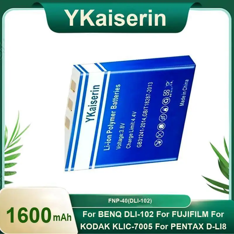 Battery Fnp-40 Dli-102 1600mAh For Benq Dli-102 For Fujifilm For Kodak Klic-7005 For Pentax D-LI8 D-Li85 For Slb-0737