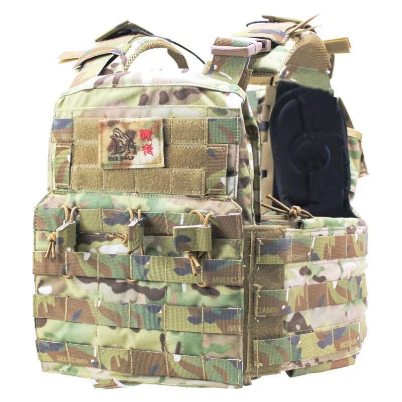 Military Tactical Molle Multicam CAGE Plate Carrier Wosport CPC Adjustable Vest Airsoft Men Body Armor With Inside Pad