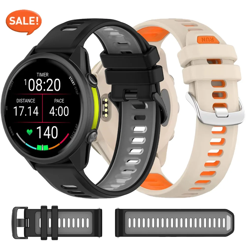 Fascia sportiva ufficiale in silicone per Garmin Forerunner 970 965 955 945 935 745 cinturino traspirante cinturino da polso accessori per cintura