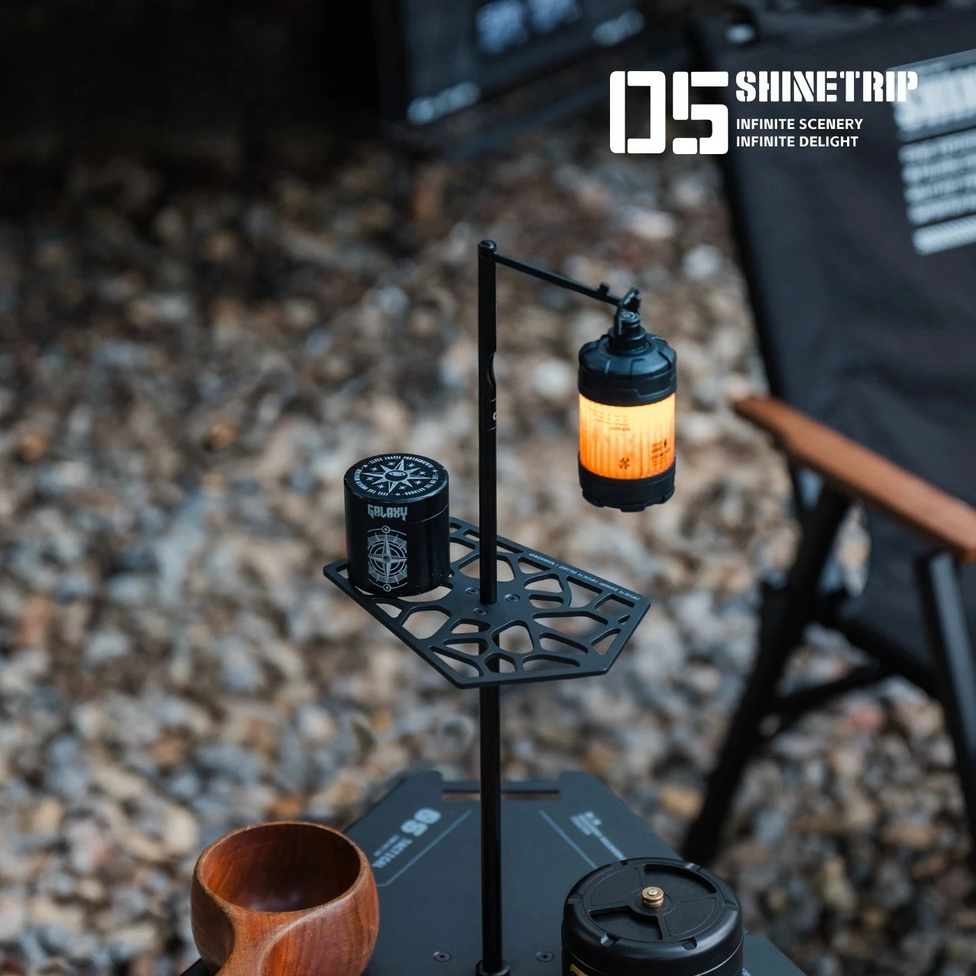 05 series tactical tray outdoor camping storage rack carbon steel desktop bracket ¼ thread