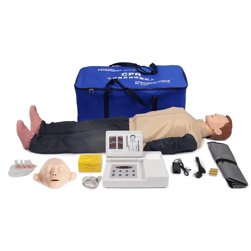 Full Body CPR Emergency Rescue Rubber Artificial Respiratory Training Dummy Human Model