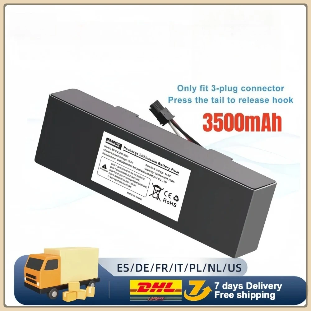 

3500mAh 14.4V Battery for Xiaomi Mi Robot Vacuum-Mop 2S STYTJ02YM, Compatible with Mijia LDS Vacuum, Mi Robot Vacuum-Mop P