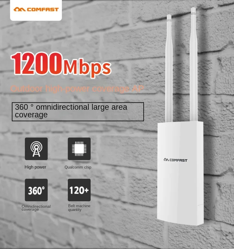 COMFAST CF-EW72 Outdoor High Power Dual Band Wireless AP WiFi Base Station 1200M Wireless Router