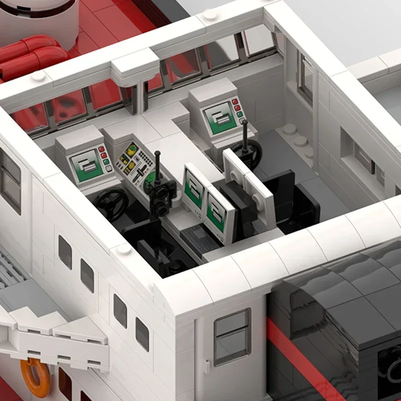 Moc قوالب بناء ميناء السفينة ناقلة النفط قارب نموذج التكنولوجيا الكلاسيكية فيري سفينة حربية لعبة المكعبات لتقوم بها بنفسك تجميع هدية عيد