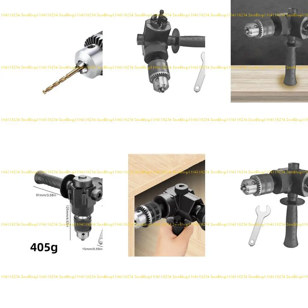 

P9FB Compact 90 Degree Drill Attachment Adapter Tool for Easy Access in Narrow Space for Professional Carpenter and Hobbyists