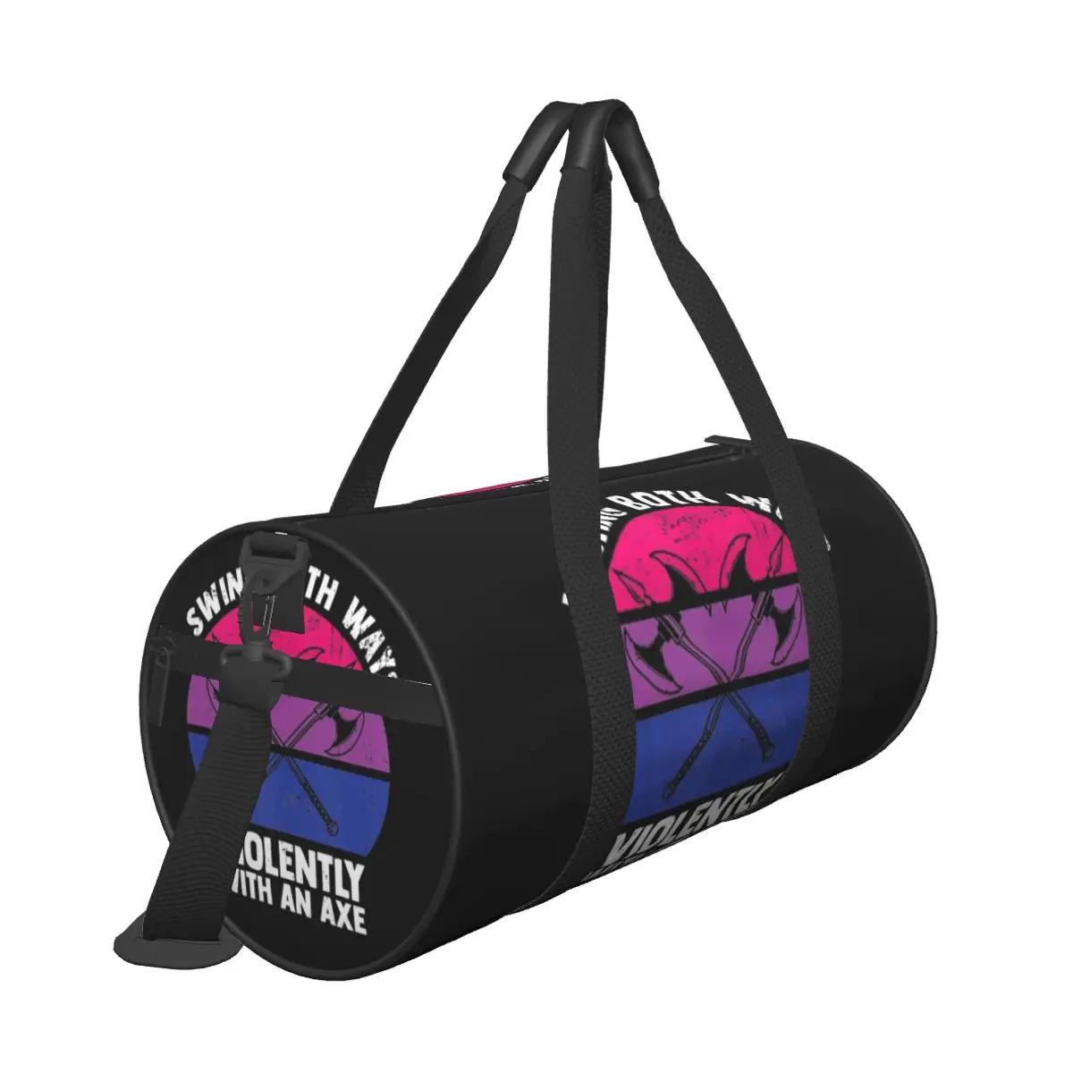 Hot Sale I Swing Both Ways Violently With An Axe Bisexual LGBT Pride Travel bag Beach Pool Holiday Short Business Bag