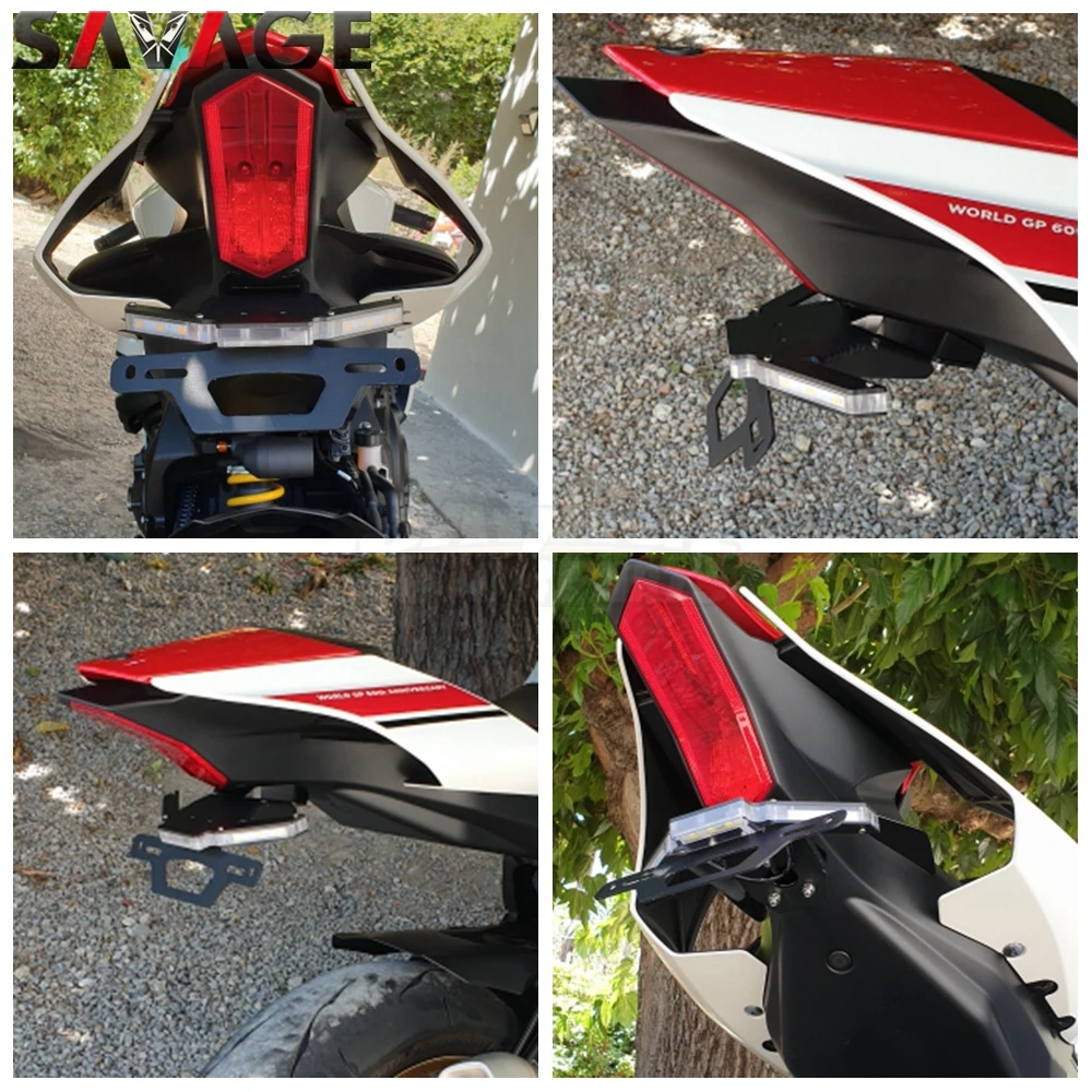 YZF-R1 2025 License Plate Holder For Yamaha YZF R1M R1S Motorcycle Accessories Fender Eliminator Tail Frame LED Plate Light 2015