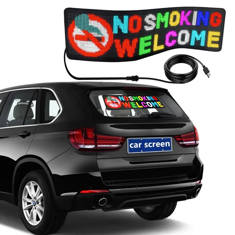 Programmable Scrolling LED Sign, App Control Store Window LED Screen Display Import Picture Custom Text  Animation Flexible Sign