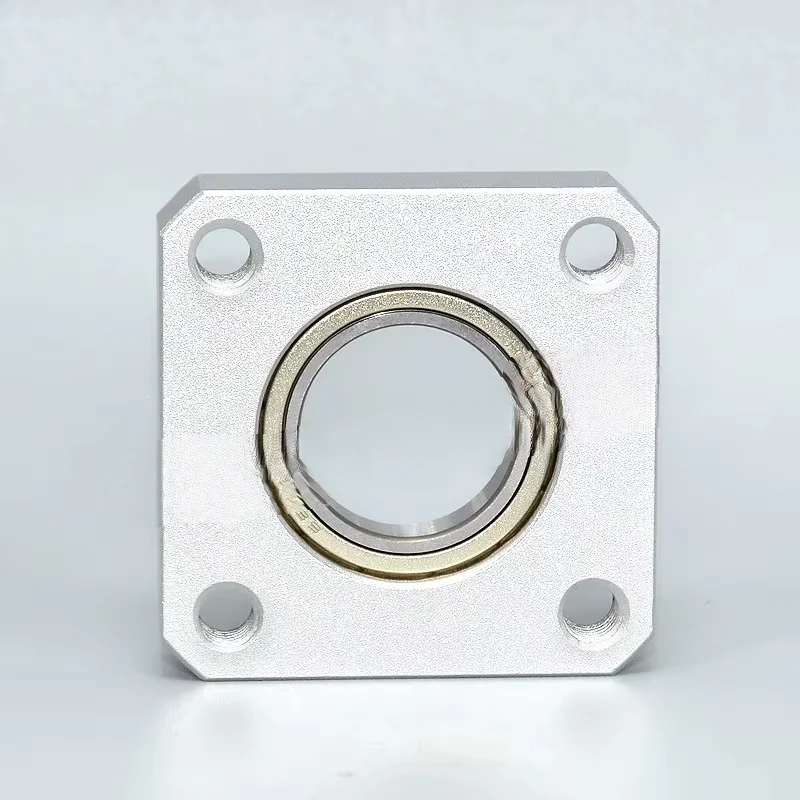 Aluminum Flange Square Housing Single Bearings with Housings Bearing Seat Assembly Direct Mount Unbuckled Ring Diameter 4mm-50mm