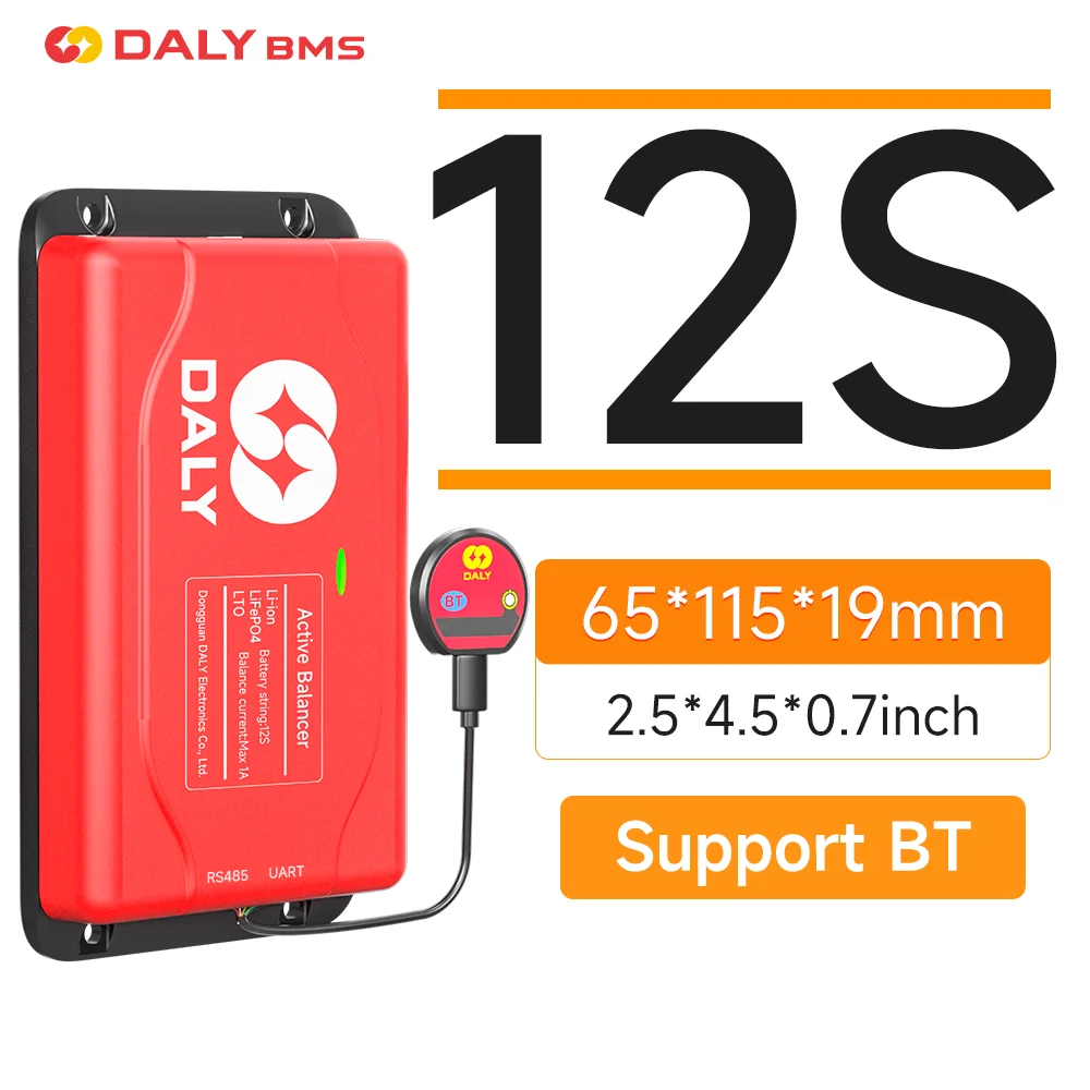 Daly Smart Active Balancer BMS Lifepo4 Active Equalizer 4S Balanceador de Bateria 24V Load Balance Board Bluetooth 1A Strom 10