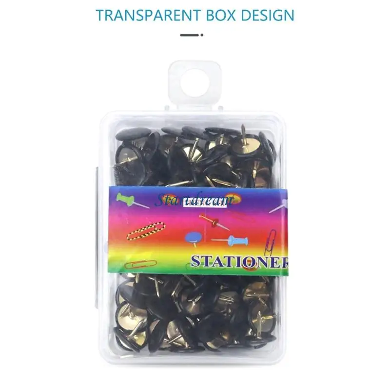 200pcs redondear cabeza plana metal metal níquel chapado en tablero boletín boletín para tablero aviso