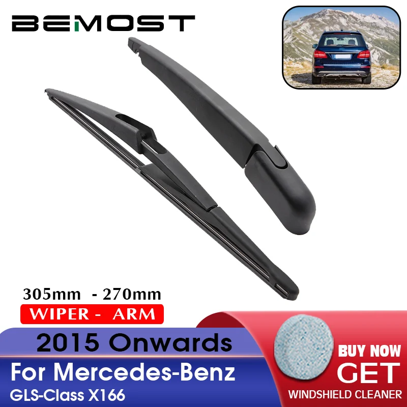 BEMOST Car Rear Windscreen Windshield Wiper Arm Blades Natural Rubber For Mercedes Benz GLS-Class X166 305MM 2015 2016 2017 2018