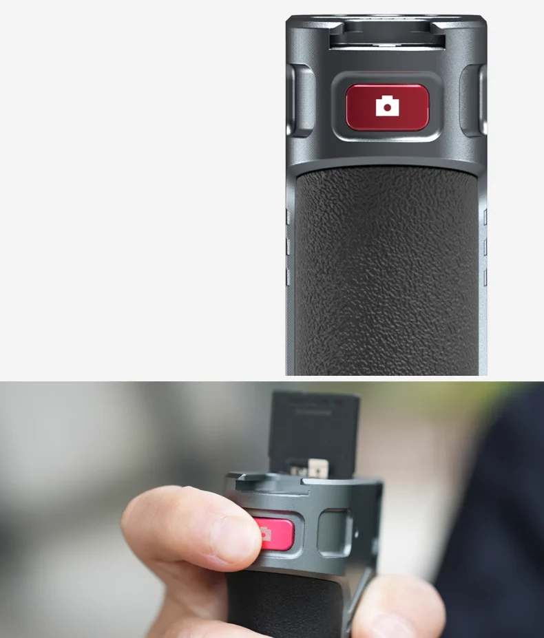 ملحقات كاميرا بمقبض واحد من Leaplight لهاتف iphone 15PRO/16PRO MAX لفيديو VLOG Selfie قابل للتوسيع مع ميكروفون