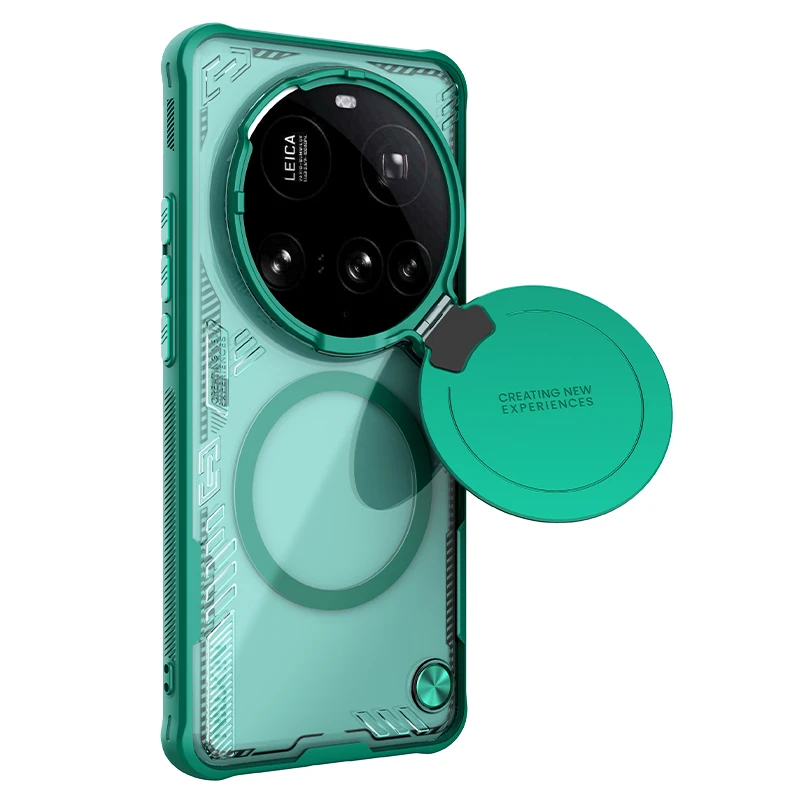 NILLKIN Iceblade for Xiaomi 15 Ultra 2025 Magnetic Case Eco Anti Yellowing with Aluminum Stand Lens Protection Shock Proof Shell