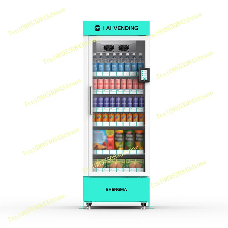 Shengma Smart AI Vending Machine 24/7 Unattended Retail 520L Capacity 4G LTE Enabled Card/Scan Payment