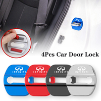 4Pcs Stainless Car Door Lock Cover Protect Buckle Sticker For Infiniti IPL Q30 Q50 Q60 Q70 QX30 QX50 QX60 QX70 QX80 EX JX35 G35