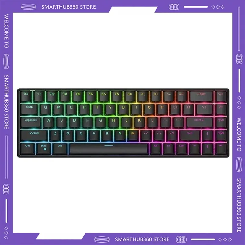 

Teamwolf Raven68 Magnetic Control Switch Wired Gaming Keyboard 68 Key Hot-Swappable Quick Trigger Mechanical Gaming Keyboard