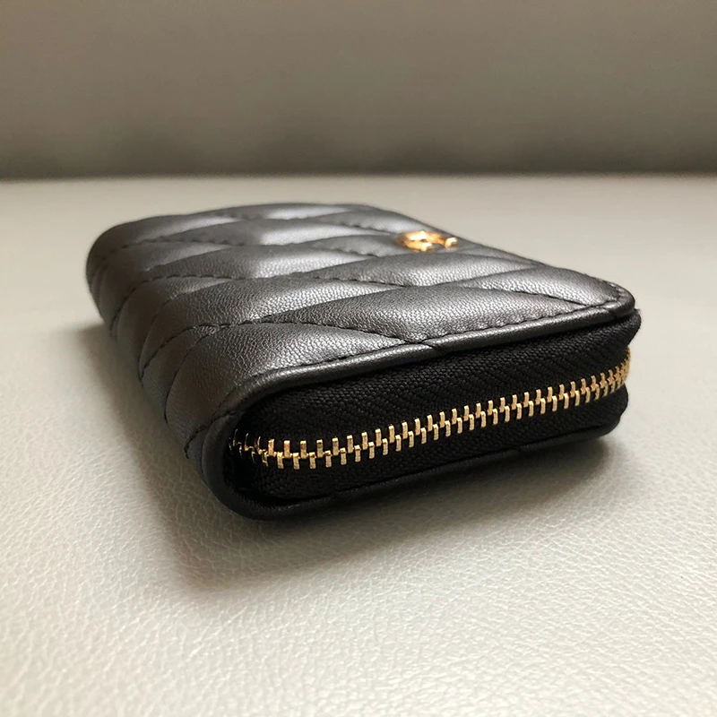 محفظة نسائية قصيرة بفتحات متعددة للبطاقات حامل لطيف موضة جلد طبيعي محفظة نسائية للعملات المعدنية السيدات سستة بطاقة المال C حقيبة Kpop اليابان