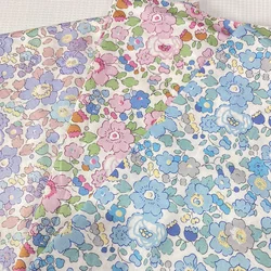 140x50cm Digital Printing Cotton 60s Thin Poplin Little Flower Sewing Fabric, Making Blouse Dress Handmade DIY Cloth