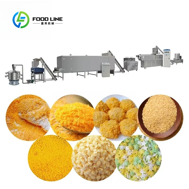 Customized Industrial Grinder Production Line For Uniform Bread Crumb Low Noise Stable Operation For Fried Food Processing Plant