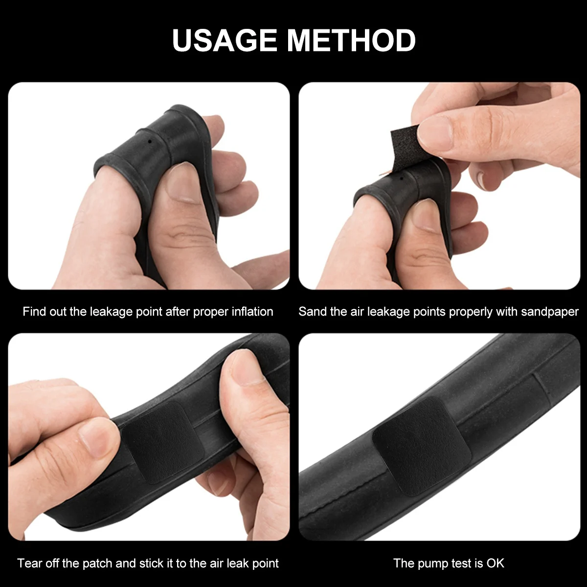 

2 Boxes Tire Repair Patch Self Adhesive Puncture Repair Kit for Bicycle Inner Tube Rubber Patch Portable Case Included