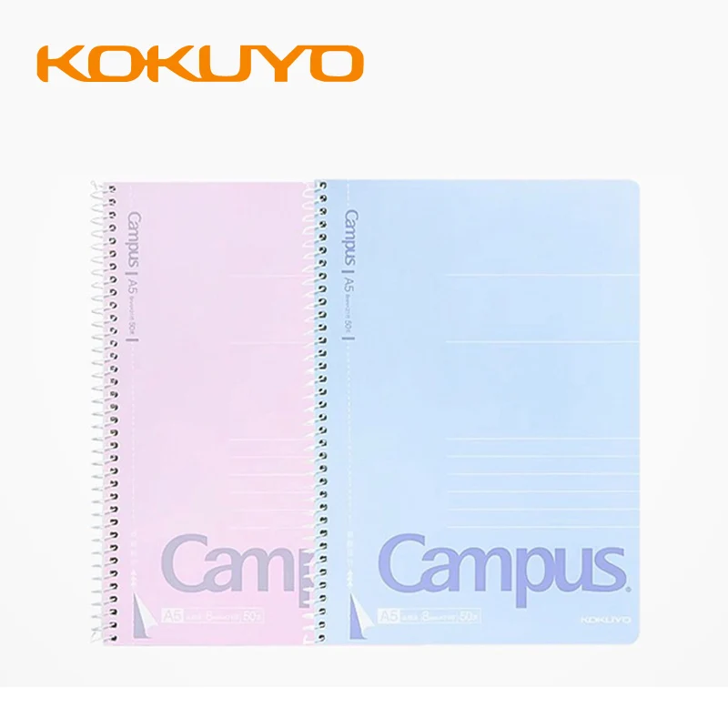 japones kokuyo notebook campus classico lado espiral flip coil diario do estudante rasgo facil linha de ponto alta aparencia a5 b5 01