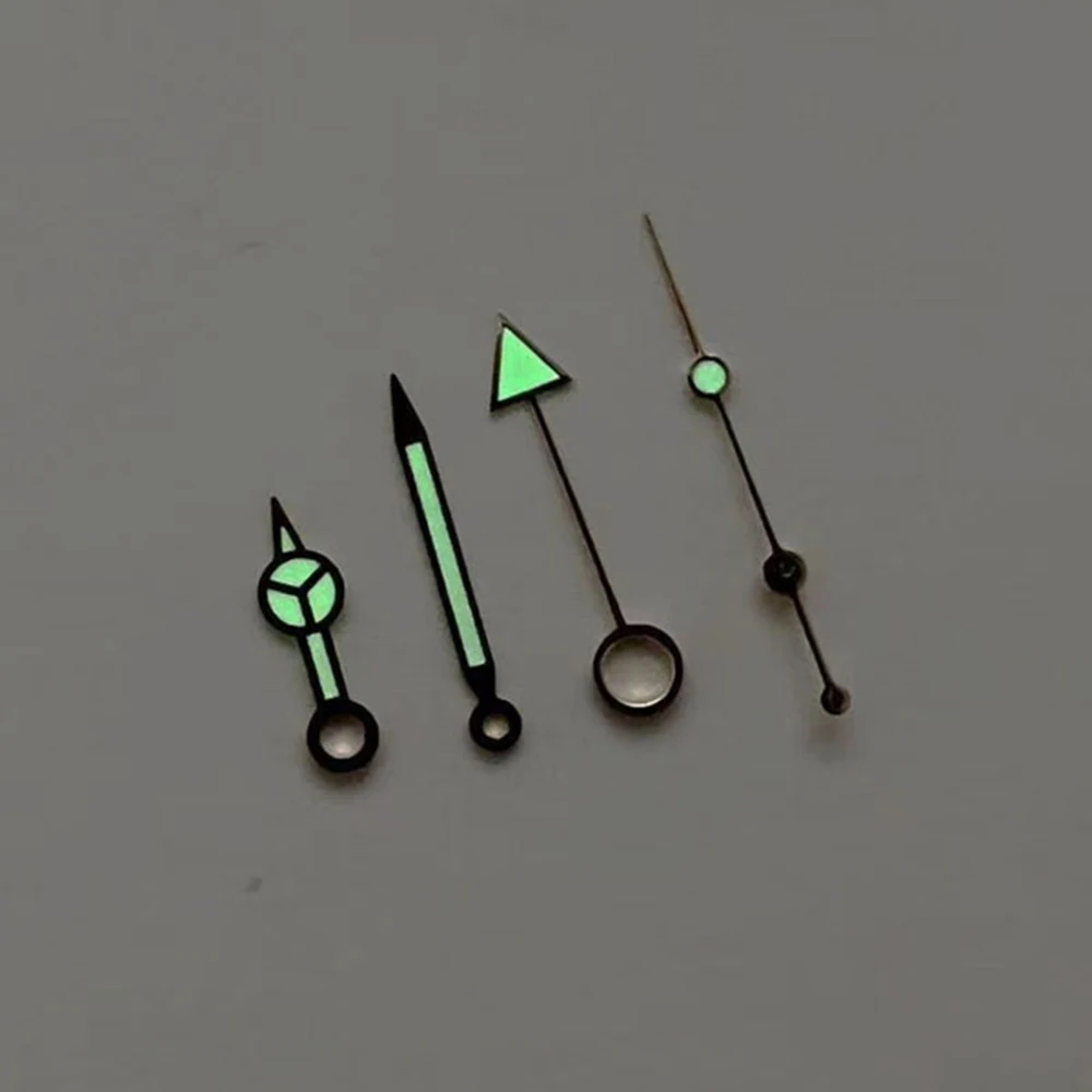 1 Set Gold/Rose Gold Watch Hands Green Luminous NH34 Hands GMT Pointers for NH34 Movement Watch Needle Accessories