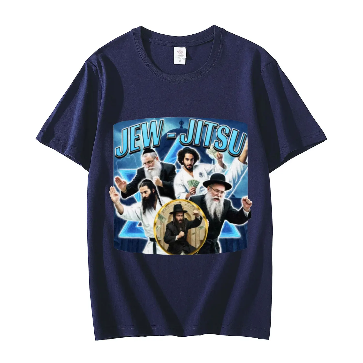 Funny Jew-Jitsu Jewish Meme Graphic T Shirts Vintage Y2k Oversized Short Sleeve T-shirt Summer Fashion Casual Cotton T-shirts image 3