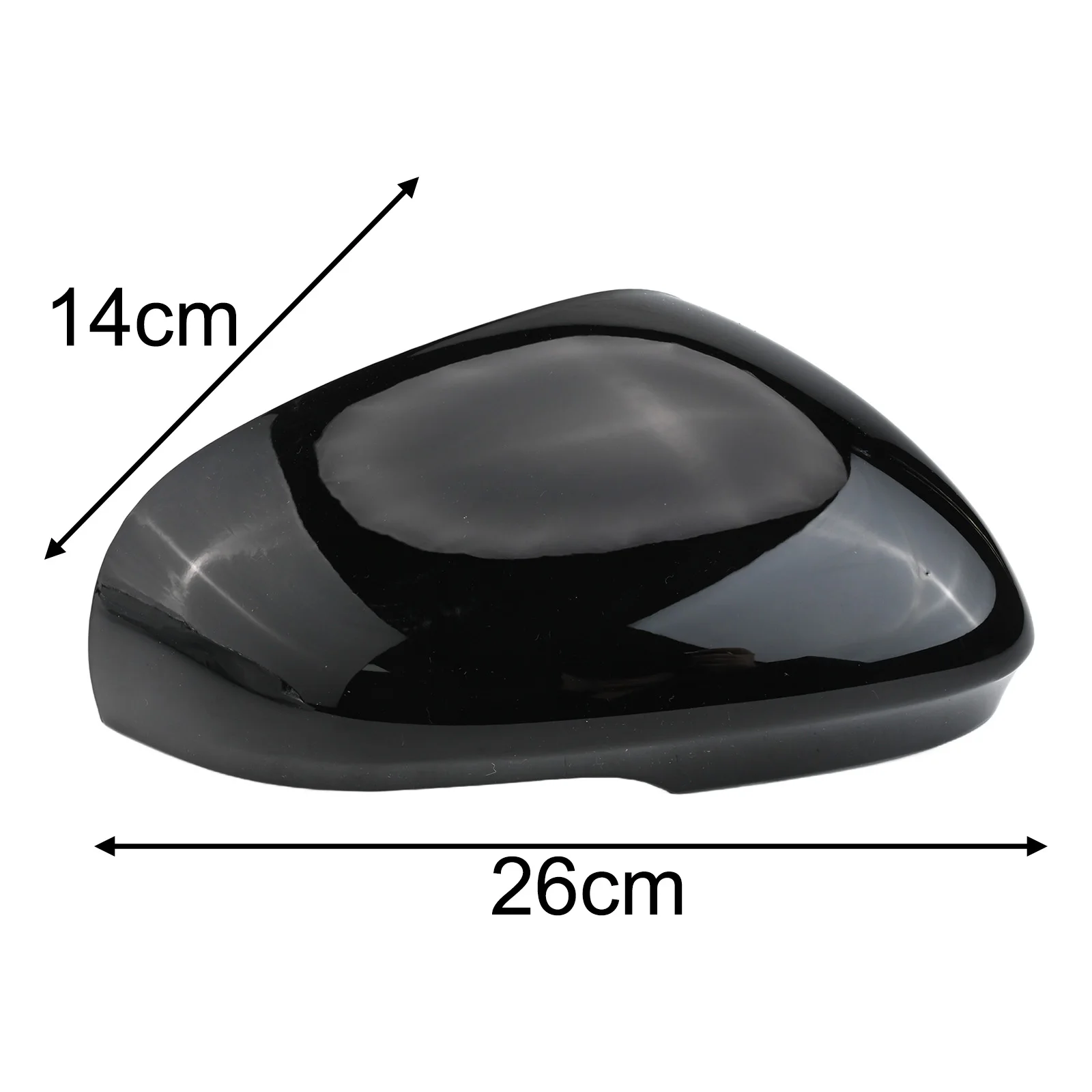 كما هو موضح في الشكل غطاء مرآة الجناح الخلفي غطاء مرآة سوداء لامعة غطاء أسود لامع حماية مرآة الرؤية الخلفية