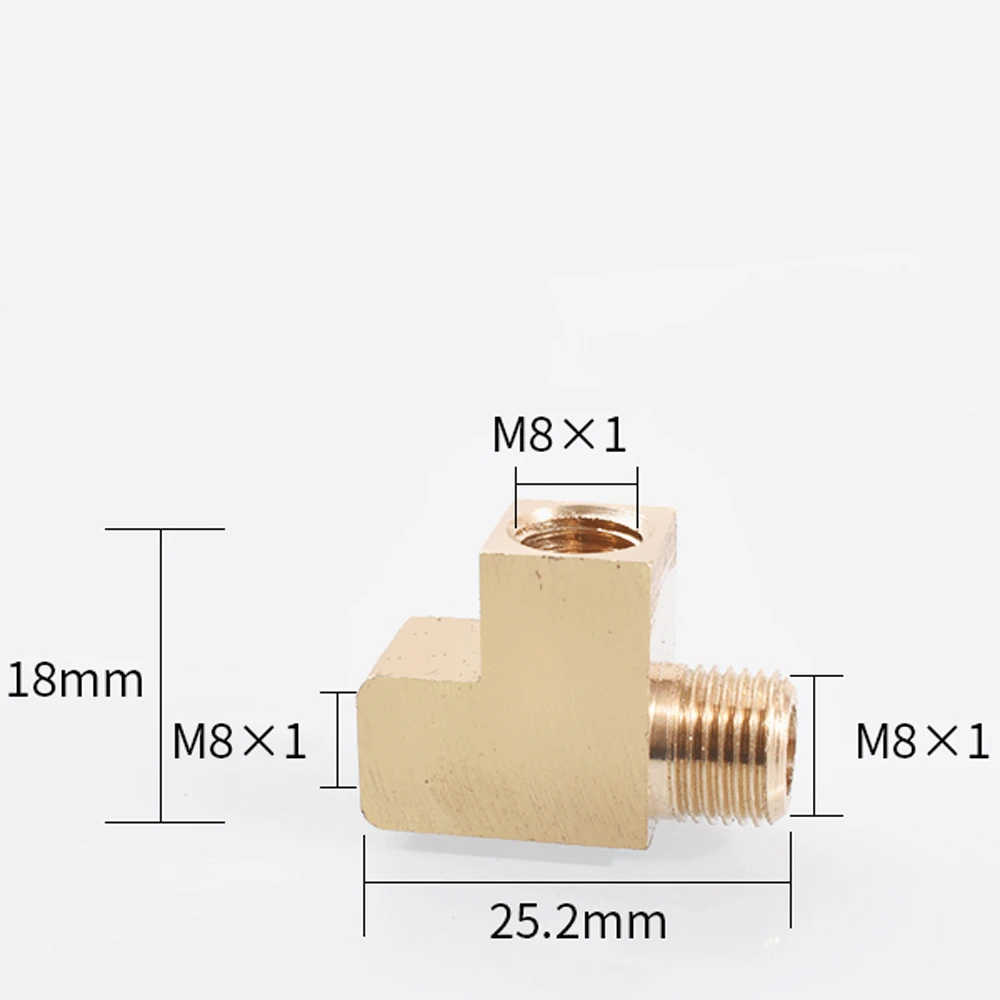 M8/10/12/14/16/18 metrische Stecker Buchse Messing T-Stück 3 Wege Rohr verschraubung Stecker Block Spiltter Wasser Gas Öl
