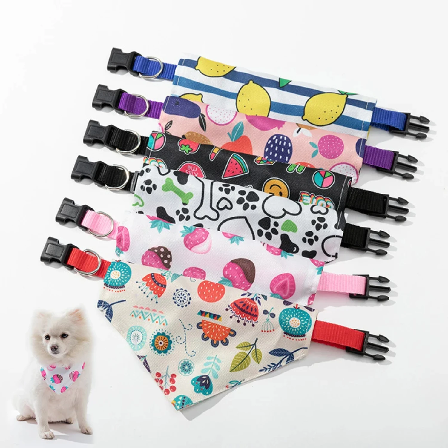 Dog Puppy Bandana Towel Cute Soft Dog Kerchief Scarf Premium Durable Fabric Bibs  Dog Cat Christmas Pet Dress  Accessories