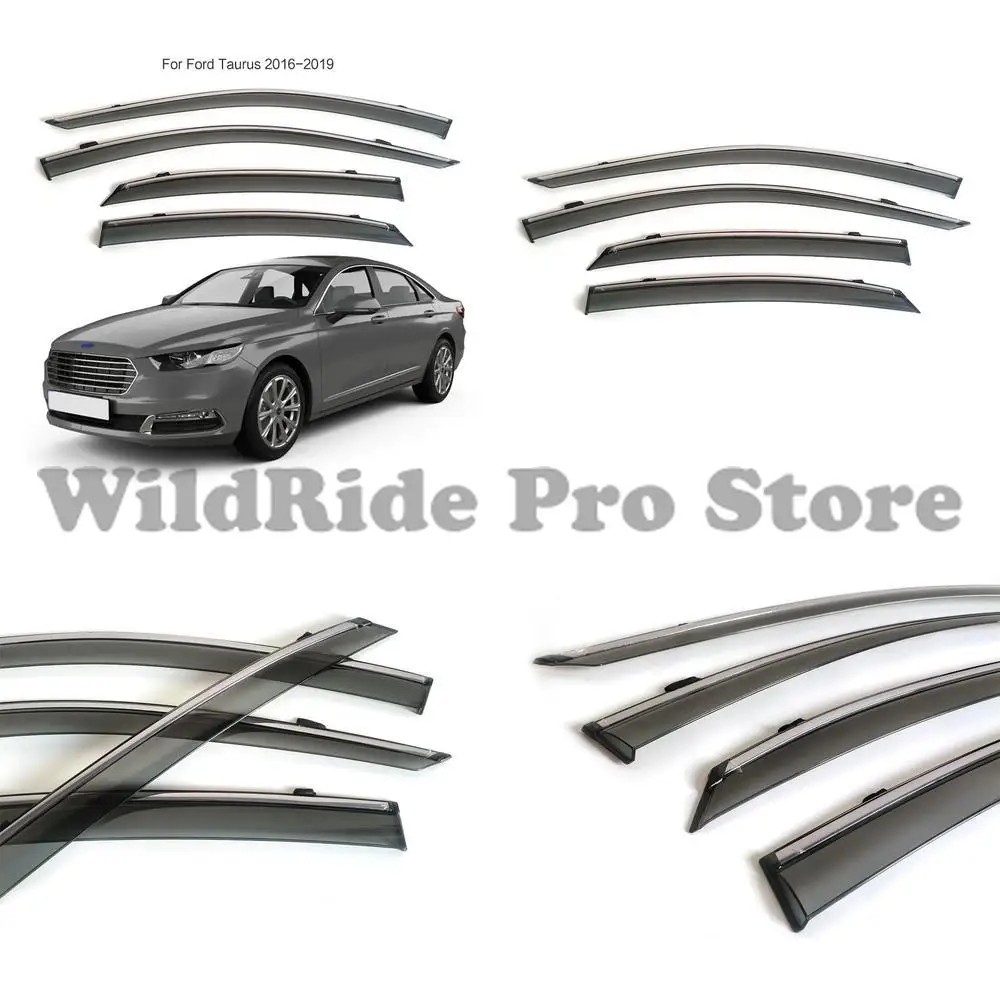 1 set Molded Rain Guards for Ford Taurus 2016-2019 Window Visors Side Window Deflectors