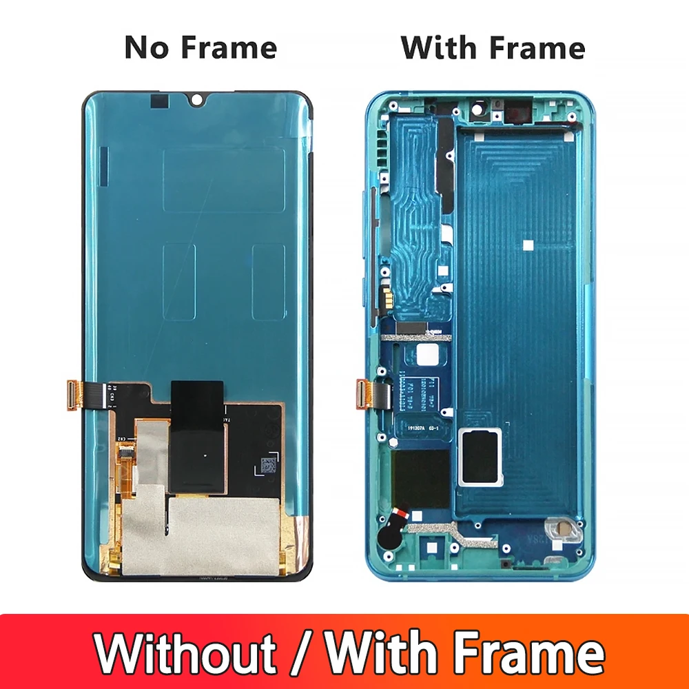 Display CC9 Pro da 6.47 "con cornicione, per Xiaomi Mi Note 10 Pro Display Lcd Touch Screen Digitizer per schermo