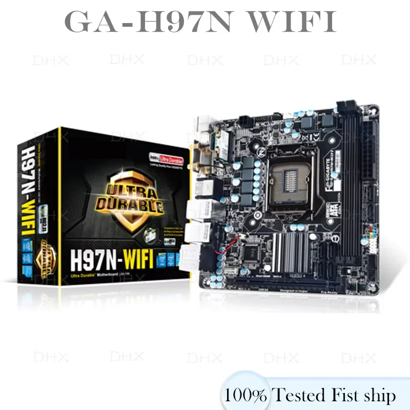 For Gigabyte GA-H97N WIFI Motherboard H97 16GB LGA 1150 DDR3 Mini-ITX Mainboard 100% Tested Fully Work be Fast Ship DH
