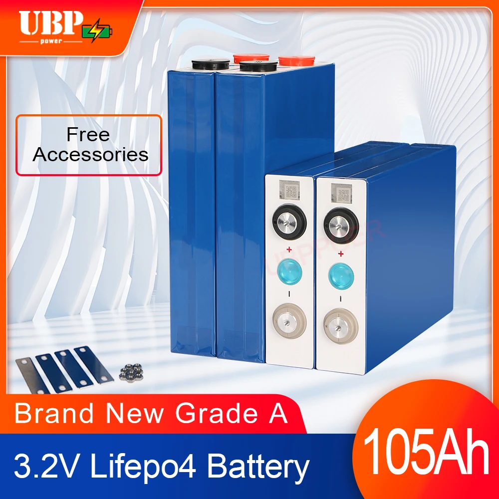 

UBPPOWER New 40% 105Ah 100Ah Lifepo4 Battery Rechargeable Lithium Cell Lifepo 3.2V 12V 24V DIY Vans RV Boats Golf Carts Solar