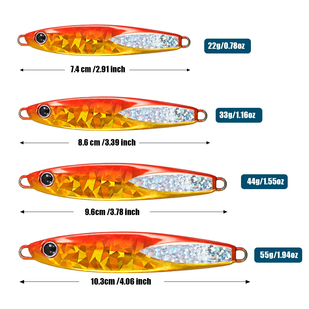 JIGGING PRO Leppa Jig 22 جرام 33 جرام 44 جرام 55 جرام بطيئة الملعب القفز إغراء الشاطئ الصب تهزهز المياه المالحة الصيد إغراء الرفراف العنبر التونة