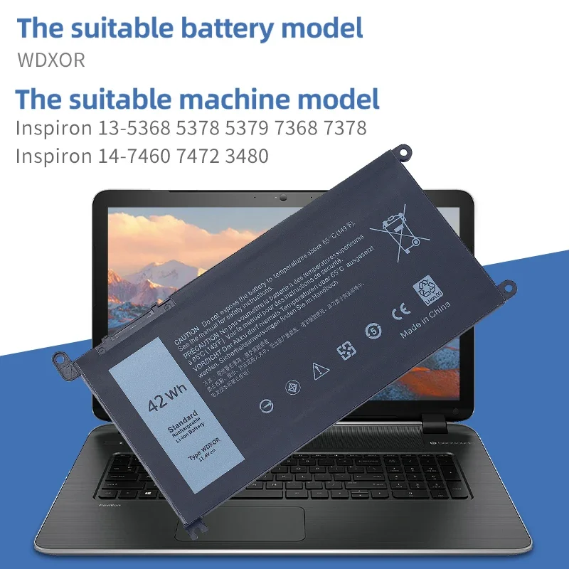 New WDXOR Battery For Dell Inspiron 7000 15 7560 5538 5567 5568 P61F 14 7460 5468 7569 7472 7570 7560 WDX0R T2JX4 3CRH3