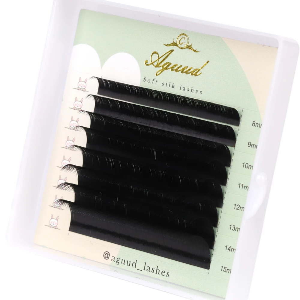 

AGUUD Mix8-15mm Eyelash Extension CC D Curl Faux Mink Individual False Lash Natural Soft Eyelash Cils Makeup