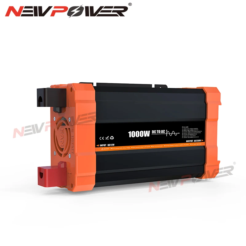 Off Grid Inverter Surge Power 1200W USB Inverter 12VDC 1000W 230VAC Pure Sine Wave Inverter International universal socket