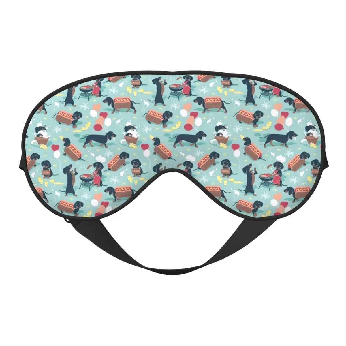 

Dachshund Dog Pattern Soft Eye Masks Sleeping Blindfold Badger Sausage Puppy Lunch Break Men Women Eyepatch Nap Health Eye Cover