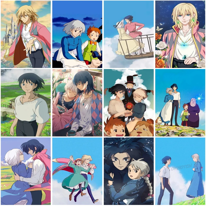 日本の漫画のダイヤモンドの絵,自分でできる,シャレの城,ダイヤモンドの刺diamond,モザイクアート,ラインストーン,家の装飾,ギフト,5d