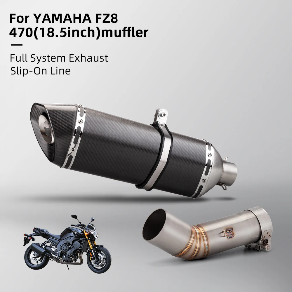 

For YAMAHA FZ8 Escape Slip On 51MM Front Tube Link Pipe Connect Original full Motorcycle Exhaust System